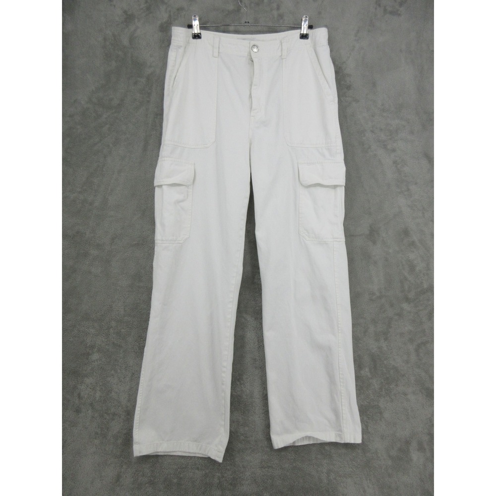Zara Pants Womens Size 12 Cargo Utility Straight Leg Mid Rise Cargo Pockets